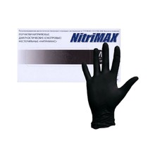 Перчатки нитриловые NitriMAX черные (размер "L", 100 шт/уп)