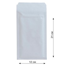 Белый пакет с воздушной подушкой 12*21(внутр)